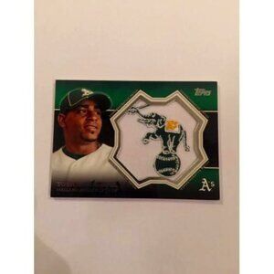 2013 Topps - Manufactured Commemorative Patch Yoenis Cespedes A's #CP-18 (024)